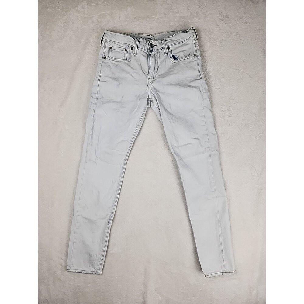 Levi's Premium Skinny Taper Jeans Mens Size 30x30 White Denim Measures 28x27